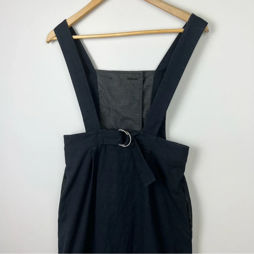 Cue Women’s Pinafore Dress Black Pockets Short Mom Style Comfort Work Size 6 XS - Picture 9 of 12